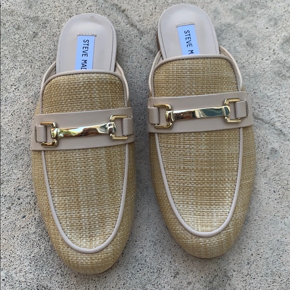 Steve Madden Shoes - Steve Madden Celeb Natural Raffia Mule Size 7.5